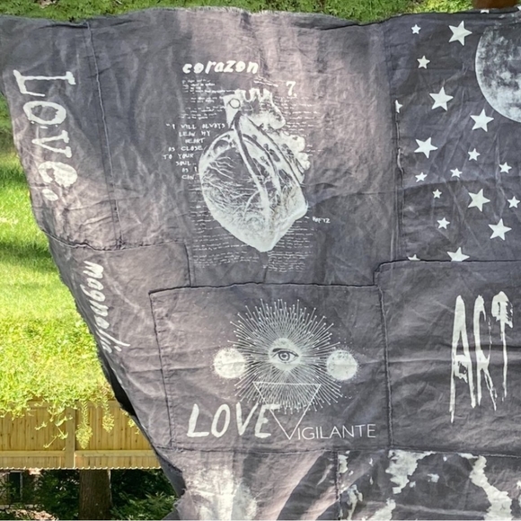 Magnolia Pearl Bob Dylan Blanket Artist Squat Throw Dropcloth 001 Ozzy Patchwork - Picture 8 of 10